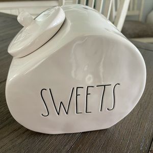 New Rae Dunn SWEETS Old Fashion Penny Candy Jar Canister Brand new.